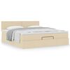 vidaXL Ottoman bed met matras 180x200cm stof cr&egrave;mekleurig