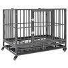 vidaXL Hondenbench met wielen 102x72x85 cm staal