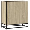 vidaXL Dressoir 68x35x76 cm bewerkt hout en metaal sonoma eikenkleur