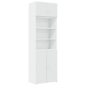 vidaXL Opbergkast 70x42,5x225 cm bewerkt hout wit