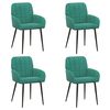 vidaXL Eettafelstoelen 4 pcs fluweel Turquoise 57 x 50 x 85 cm