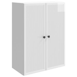 vidaXL Wandkast Hoogglans Wit 66 x 34,5 x 90 cm Bewerkt hout