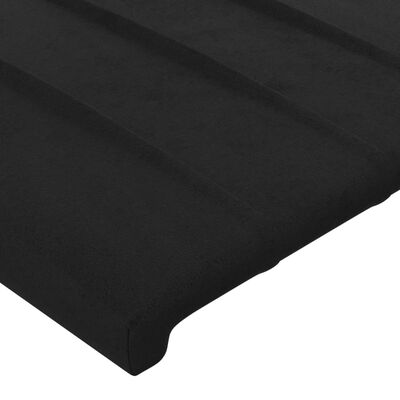 vidaXL Bedframe met hoofdeinde fluweel zwart 160x200 cm