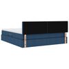 vidaXL Opbergbed met LED met matras Blauw 160 x 200 cm Polyester