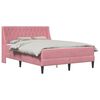 vidaXL Bedframe met matras met matras Roze 140 x 200 cm Fluweel