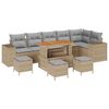 vidaXL Tuin Sofa Set 10 st 6-Aantal zitplaatsen Beige en Licht Grijs