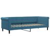 vidaXL Slaapbank met onderschuifbed en lades 80x200 cm fluweel blauw