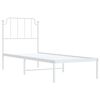vidaXL Bedframe met hoofdbord metaal wit 80x200 cm