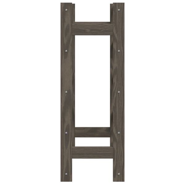 vidaXL Wijnrek voor 20 flessen massief grenenhout grijs