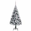 vidaXL Kunstkerstboom Groen 150 cm PVC en Staal en Kunststof