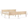 vidaXL Bedframe massief grenenhout 180x200 cm