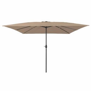 vidaXL Tuinparasol Taupe 295 x 295 x 245 cm Polyester en staal