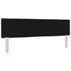 vidaXL Hoofdbord met hoofdeinde Zwart 180 cm Nep Leer