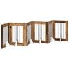 vidaXL Opvouwbaar hondenhek met standaards 6 pcs Oud hout 362 cm