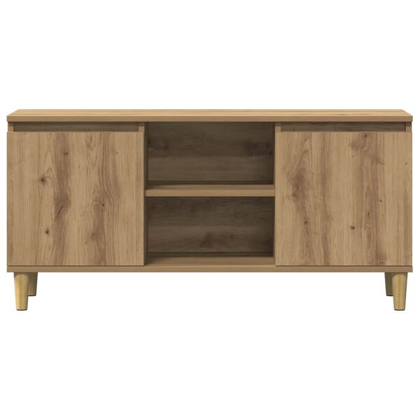 vidaXL Tv-meubel 102x35x50 cm bewerkt hout artisanaal eikenkleur