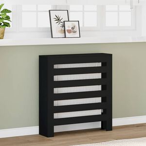 vidaXL Radiatorombouw 78x20x82 cm bewerkt hout zwart
