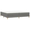 vidaXL Boxspring bed stof donkergrijs 200x200 cm