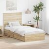 vidaXL Opslag bed met hoofdeinde Sonoma Eiken 90 x 200 cm Bewerkt hout