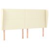 vidaXL Hoofdbord met randen 163x23x118/128 cm kunstleer cr&egrave;mekleurig