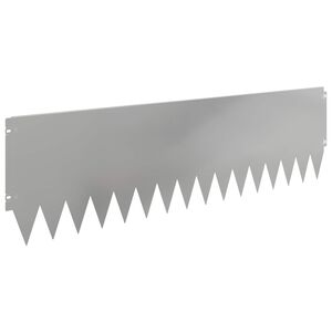 vidaXL Gazonrand 10 st 103 x 30 cm Staal zilver