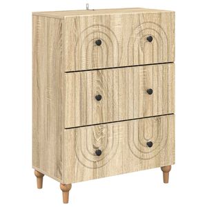 vidaXL Ladenkast Sonoma Eiken 66 x 34,5 x 90 cm Bewerkt hout