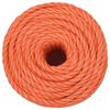 vidaXL Werktouw 16 mm 25 m polypropeen oranje