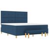 vidaXL Boxspring bed met matras met hoofdeinde Blauw 180 x 200 cm Stof