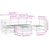 vidaXL 6-delige Loungeset massief grenenhout