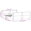 vidaXL Bedframe zonder matras massief grenenhout 150x200 cm
