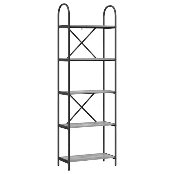 vidaXL Boekenkast Grijs Sonoma 60 x 30 x 183 cm Bewerkt hout