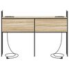 vidaXL Opberghoofdbord met Oplaadstation met plank Sonoma eiken 160 cm