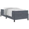 vidaXL Bedframe met matras Donkergrijs 90 x 190 cm Stof