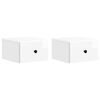vidaXL Wandbeugel Bedkast 2 pcs Hoogglans Wit 34,5 x 33 x 20 cm