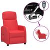vidaXL Fauteuil verstelbaar elektrisch kunstleer rood