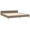 vidaXL Bedframe met hoofdeinde stof taupe 180x200 cm