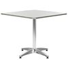 vidaXL Tuintafel 80x80x70 cm aluminium zilverkleurig