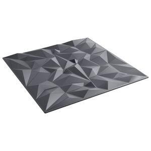 vidaXL Wandpanelen 24 st 50 x 50 cm Amethist Grijs XPS Schuim