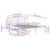 vidaXL Bedframe met lades massief grenenhout 140x190 cm