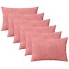 vidaXL Kussensloop 6 pcs HEERLEN Roze 40 x 60 cm Fluweel