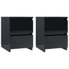 vidaXL Nachtkastjes 2 st 30x30x40 cm bewerkt hout hoogglans zwart