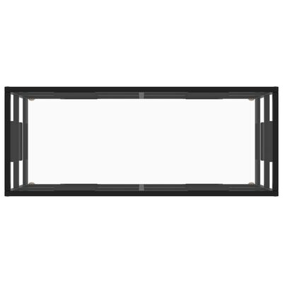 vidaXL Tv-meubel met gehard glas 100x40x40 cm zwart