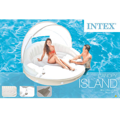 Intex Loungebed met luifel drijvend eiland 199x150 cm 58292 EU