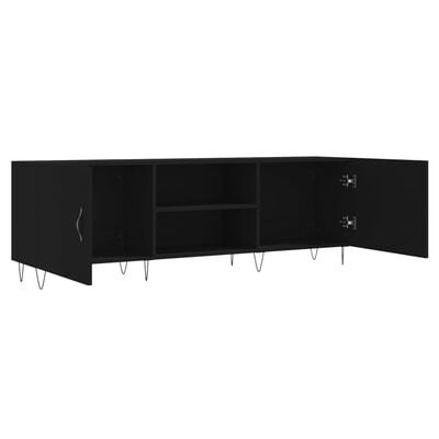 vidaXL Tv-meubel 150x30x50 cm bewerkt hout zwart