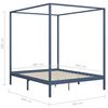 vidaXL Hemelbedframe met 2 lades massief grenenhout grijs 180x200 cm