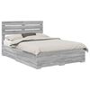 vidaXL Bedframe met lade Grijs Sonoma 140 x 200 cm Bewerkt hout
