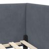 vidaXL Hoekbedframe Donkergrijs 90 cm x 200 cm VelvetenPlywood