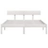 vidaXL Bedframe massief grenenhout wit 140x190 cm