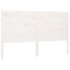 vidaXL Hoofdbord 206x4x100 cm massief grenenhout wit