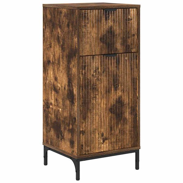 vidaXL Badkamer Kast met lade Gerookt eiken 39,5 x 36 x 88 cm