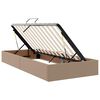 vidaXL Opbergbed met LED met matras Cappuccino 90 x 190 cm Nep Leer